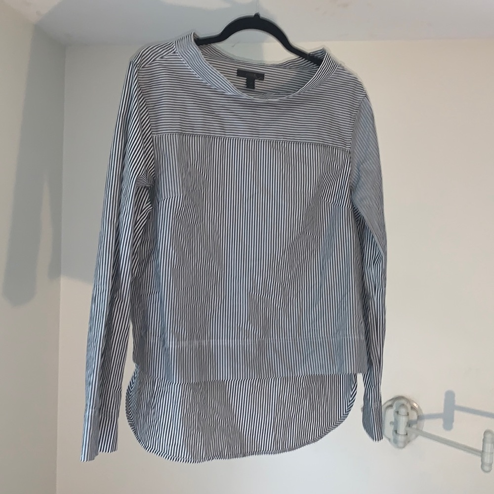 J Crew Funnel Neck Blouse